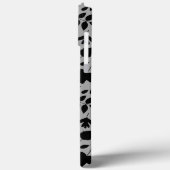 Gevallen bladeren Patroon zwart op grijs Case-Mate iPhone Case (Achterkant / Links)