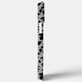 Gevallen bladeren Patroon zwart op grijs Case-Mate iPhone Case (Achterkant / Rechts)