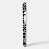Gevallen bladeren Patroon zwart op grijs Case-Mate iPhone Case (Achterkant / Links)