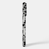 Gevallen bladeren Patroon zwart op grijs Case-Mate iPhone Case (Achterkant / Rechts)