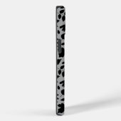 Gevallen bladeren Patroon zwart op grijs Case-Mate iPhone Case (Achterkant / Rechts)