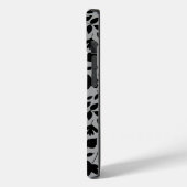 Gevallen bladeren Patroon zwart op grijs Case-Mate iPhone Case (Achterkant / Links)