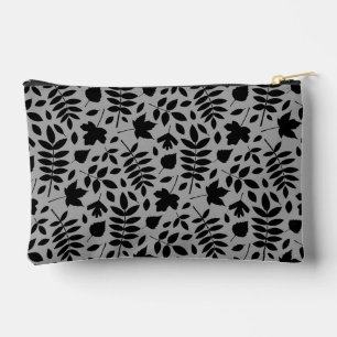 Gevallen bladeren Patroon zwart op grijs Etui