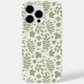 Gevallen bladeren Rpt Patroon Groen op Cream Case-Mate iPhone Case (Achterkant)