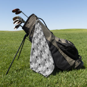 Gevallen bladeren RPT Patroon Monochrome op Grijs Golfhanddoek