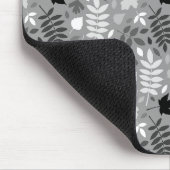 Gevallen bladeren RPT Patroon Monochrome op Grijs Muismat (Hoek)