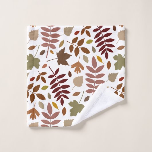 Gevallen bladeren RPT Patroon Vallen Kleuren op Wi Bad Handdoek (Wasdoekje)