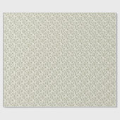 Gevallen bladeren SML Patroon Groen op Crème Cadeaupapier (Vlak)