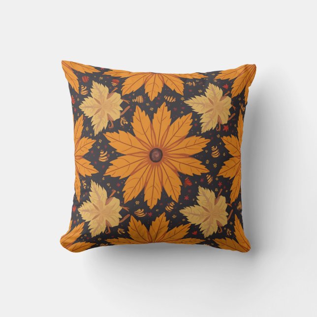 gevallen bladkussen kussen (Voorkant)