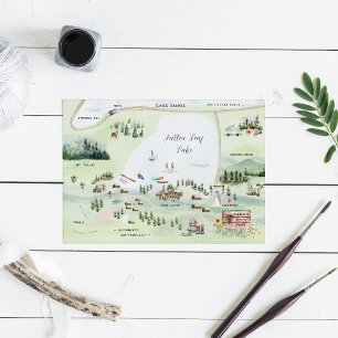 Gevallen Bladmeer Huwelijkskaart Reisschema Kaart