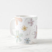 gevallen bloemen mok (Voorkant links)