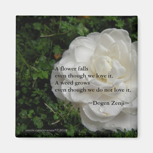 Gevallen Camellia / Zen Quote Magneet (Voorkant)