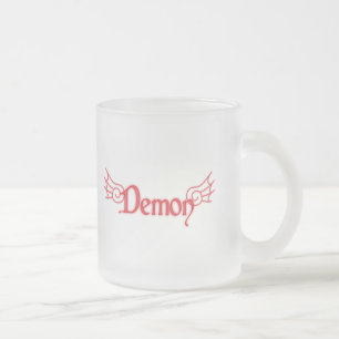 Gevallen demon met vleugels matglas koffiemok