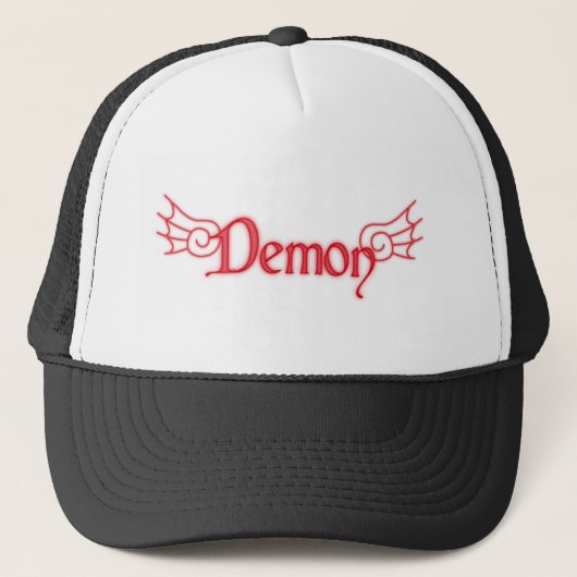Gevallen demon met vleugels trucker pet (Voorkant)