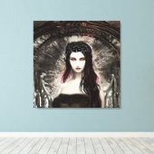 gevallen engel | Donkere kunst Canvas Afdruk (Insitu (Houten vloer))