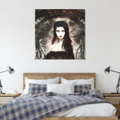 gevallen engel | Donkere kunst Canvas Afdruk (Insitu (Slaapkamer))