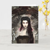 gevallen engel | Donkere kunst Kaart (Gele Bloem)