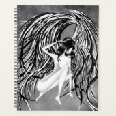 Gevallen Engel Grijs Monochroom  Planner (Voorkant)