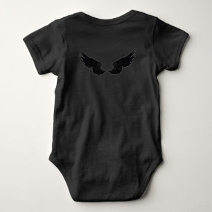 Gevallen engel in blauw romper