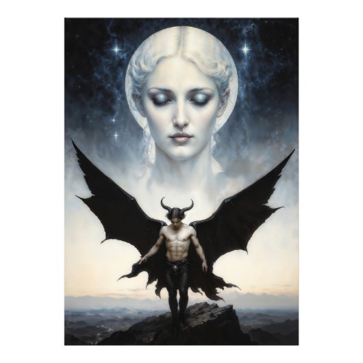 Gevallen Engel Lucifer Foto Afdruk (Voorkant)