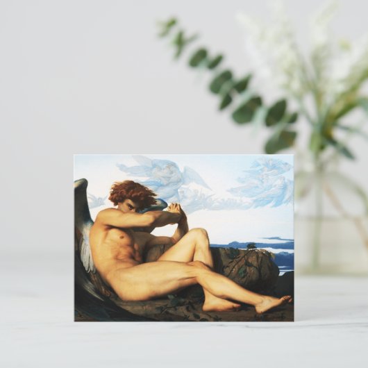 Gevallen engel schilderij van Alexandre Cabanel Briefkaart (Staand voorkant)