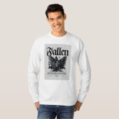 Gevallen engel skelet gotisch T-shirt (Voorkant volledig)