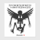 Gevallen Engel Skelet silhouet Quotes Wisdom Art Sticker (Vel)