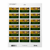Gevallen esdoornbladeren geel herfst natuur etiket (Full Sheet)