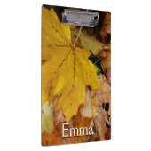 Gevallen esdoornbladeren geel herfst natuur klembord (Rechts)