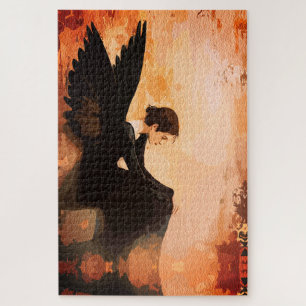 Gevallen Genade – Melancholische Engelreflectie Legpuzzel