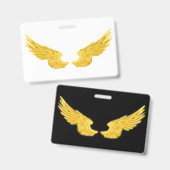 Gevallen Gouden Engelenvleugels Badge (Voor- en achterkant)