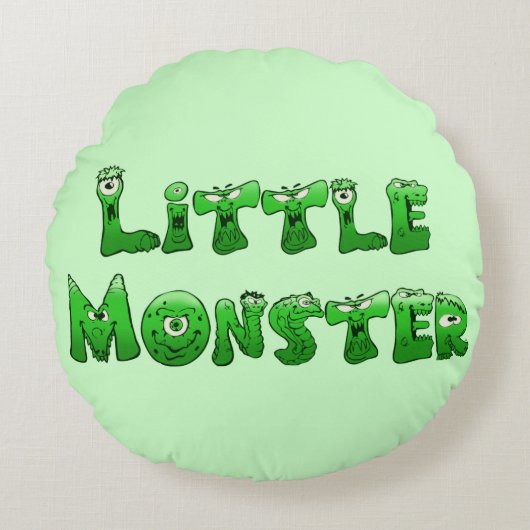 gevallen monster rond kussen (Voorkant)