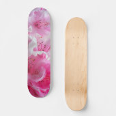 Gevallen roze bloesems persoonlijk skateboard (Voorkant)