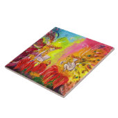 GEVALLEN VAN DE DAGEN MET RODE STROMEN Fantasy Tegeltje (Zijkant)