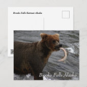 Gevangen, Brooks Falls Alaska  Briefkaart (Voorkant / Achterkant)