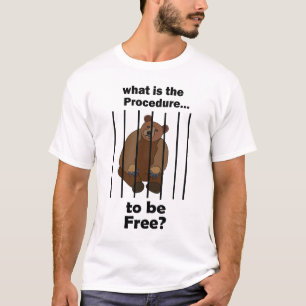 Gevangen dier Beer vraagt vrijheid Dierredder T-shirt