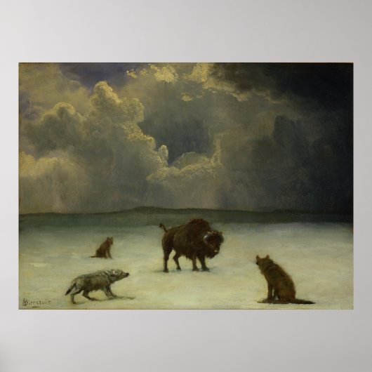 Gevangen door Albert Bierstadt Poster (Voorkant)