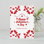 "Gevangen door je liefde" – Elegante moderne Valen Folie Feestdagenkaart (Staand Voorkant)