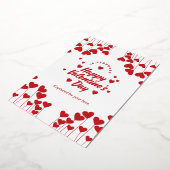 "Gevangen door je liefde" – Elegante moderne Valen Folie Feestdagenkaart (Gedraaid)