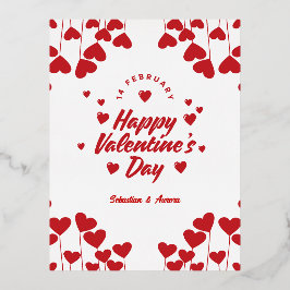 "Gevangen door uw liefde" – Elegante moderne Valen Folie Feestdagen Briefkaart