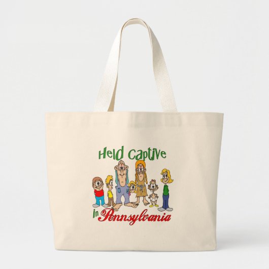 Gevangen gehouden in Pennsylvania Grote Tote Bag (Voorkant)