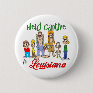 Gevangen genomen in Louisiana Ronde Button 5,7 Cm