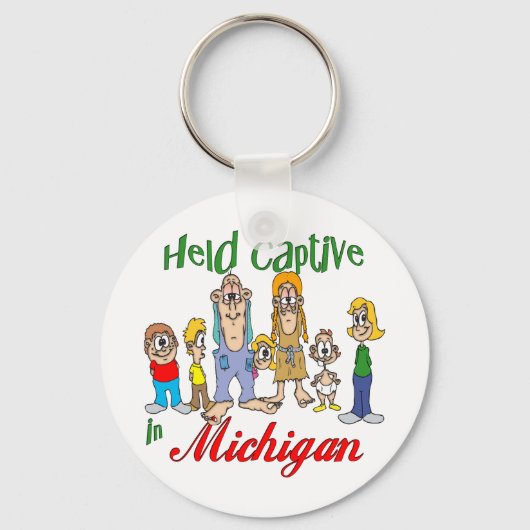 Gevangen genomen in Michigan Sleutelhanger (Voorkant)