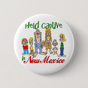 Gevangen genomen in New Mexico Ronde Button 5,7 Cm