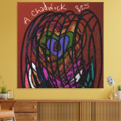 Gevangen Hart Canvas Afdruk (Insitu (Woonkamer))