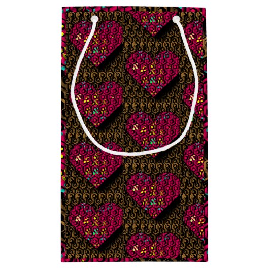 Gevangen Hart in kettingen Romantisch Klein Cadeauzakje (Achterkant)