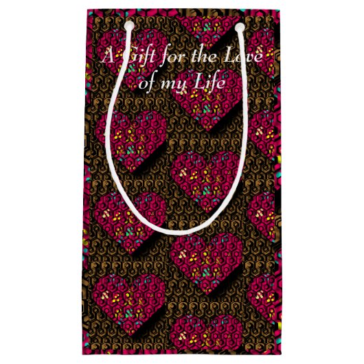 Gevangen Hart in kettingen Romantisch Klein Cadeauzakje (Voorkant)