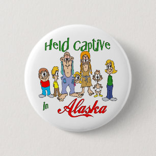 Gevangen in Alaska Ronde Button 5,7 Cm