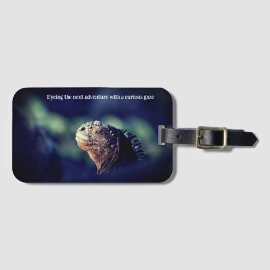 Gevangen in de act zeeleguaan bagagelabel (Voorkant (horizontaal))