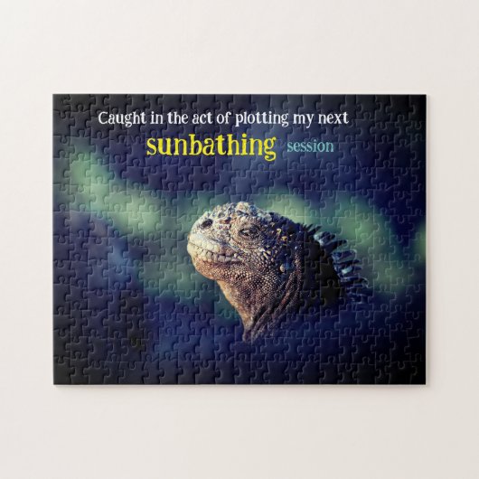 Gevangen in de act zeeleguaan legpuzzel (Horizontaal)
